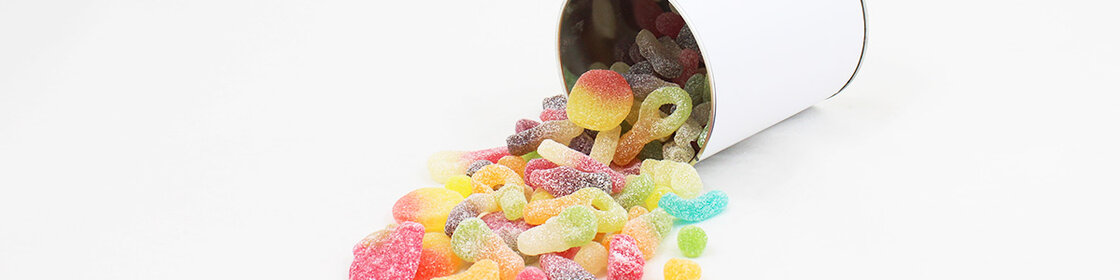 Snoepblikken met leuke teksten