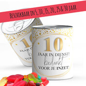 5/10/15/20/25/30 jaar in dienst! bedankt voor je inzet!