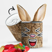 Kids DIY: kleef zelf je blik, bruin konijn