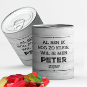 Al ben ik nog zo klein, wil jij mijn peter zijn?