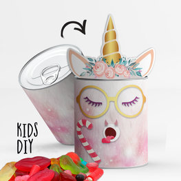 DIY: kleef zelf je blik - unicorn
