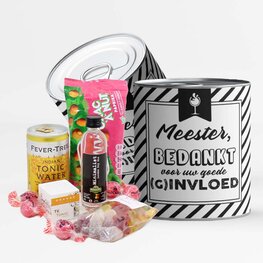 Meester, bedankt voor uw goede (g)invloed - gin