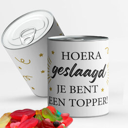 Hoera geslaagd, je bent een topper!
