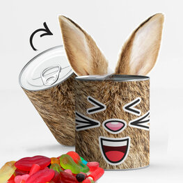 Kids DIY: kleef zelf je blik, bruin konijn