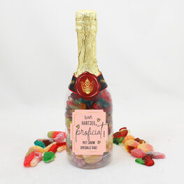Van hartjes proficiat met jouw speciale dag - snoepfles